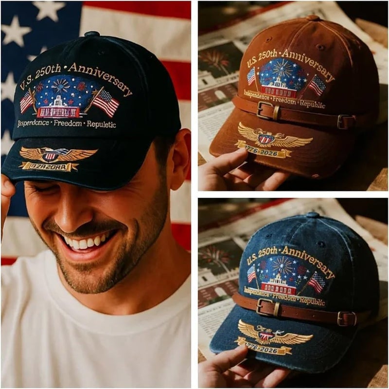 Efdaf Store USA 250th Anniversary Hat, Adjustable 250th Anniversary Printed Patriotic Baseball Caps, Tribute Retro Washed Hat - Image 5